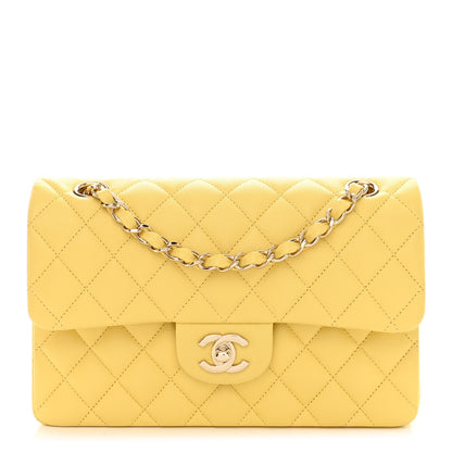 Chanel Caviar Quilted Small Double Flap Yellow 1 of 11