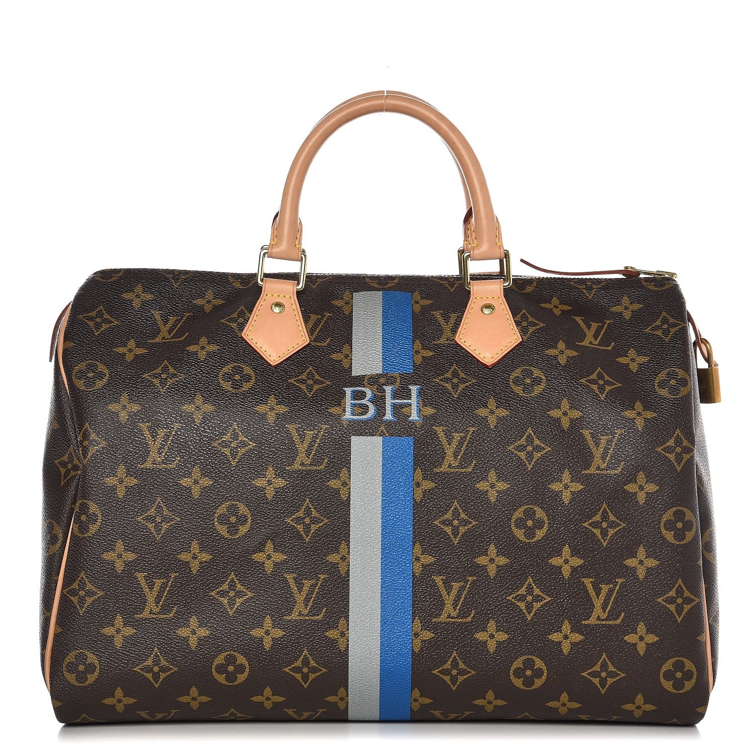 Louis Vuitton Monogram My LV Heritage Speedy 35 Blue De France Gris 1 of 10