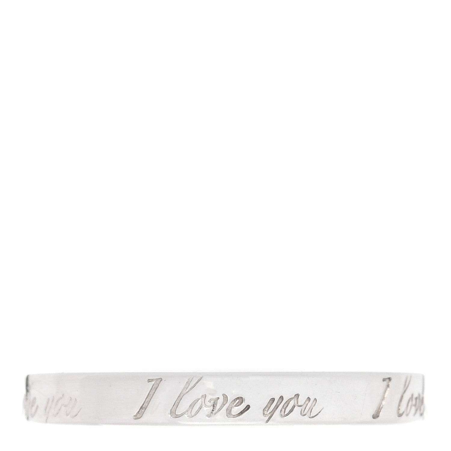 Tiffany Sterling Silver I Love You Band Ring 56 7.5 3 of 4
