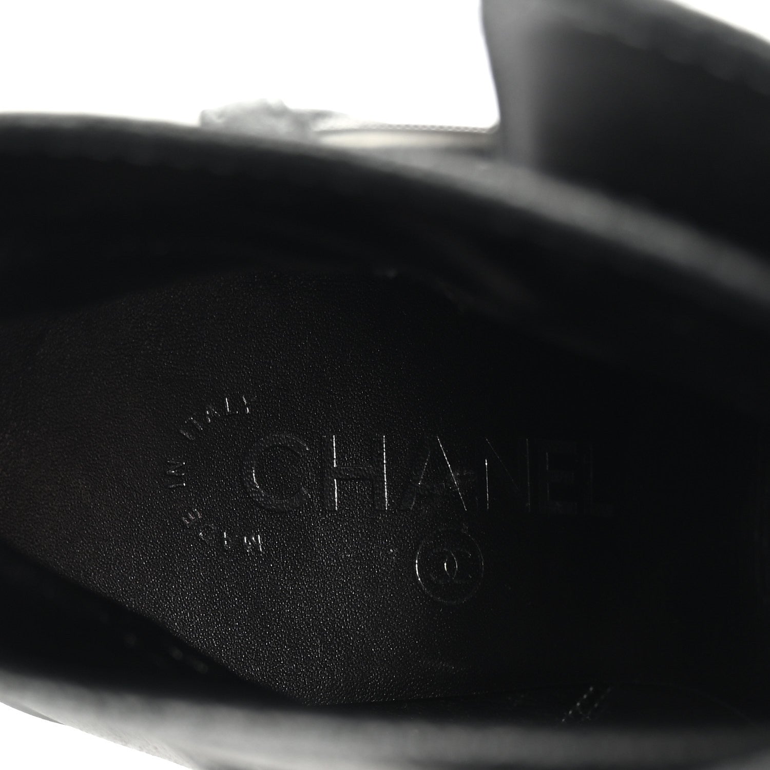 Chanel Suede Kidskin Patent Cap Toe Interlocking CC Ankle Boots 39 Dark Silver Black 8 of 10