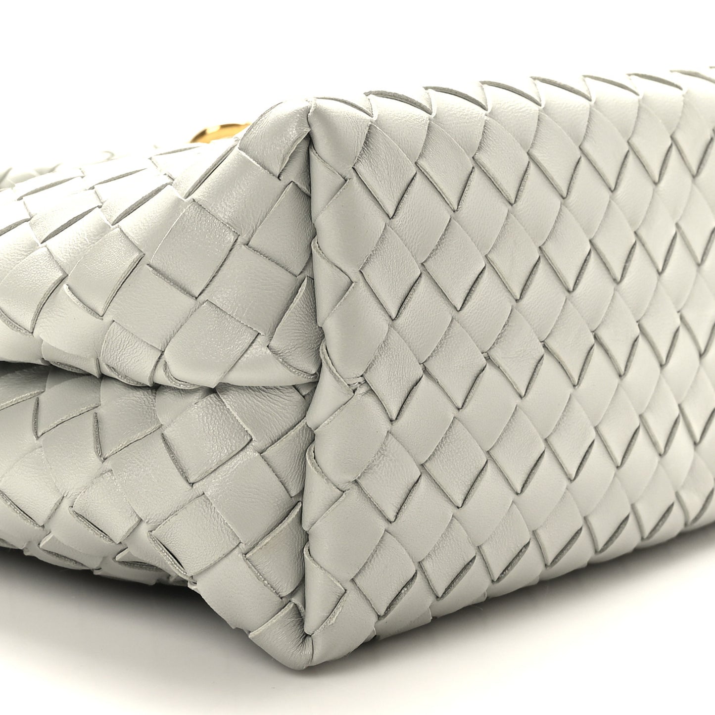 Nappa Intrecciato Medium Andiamo Shoulder Bag Agate Grey