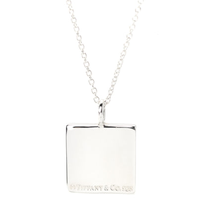 Tiffany Sterling Silver Love Notes Square Pendant Necklace 4 of 6
