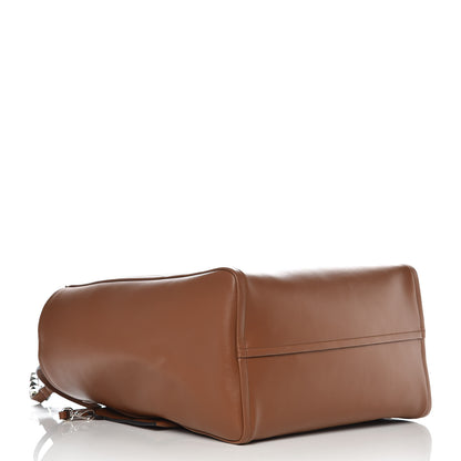 Prada Calfskin Studded Tote Dark Brown 5 of 10
