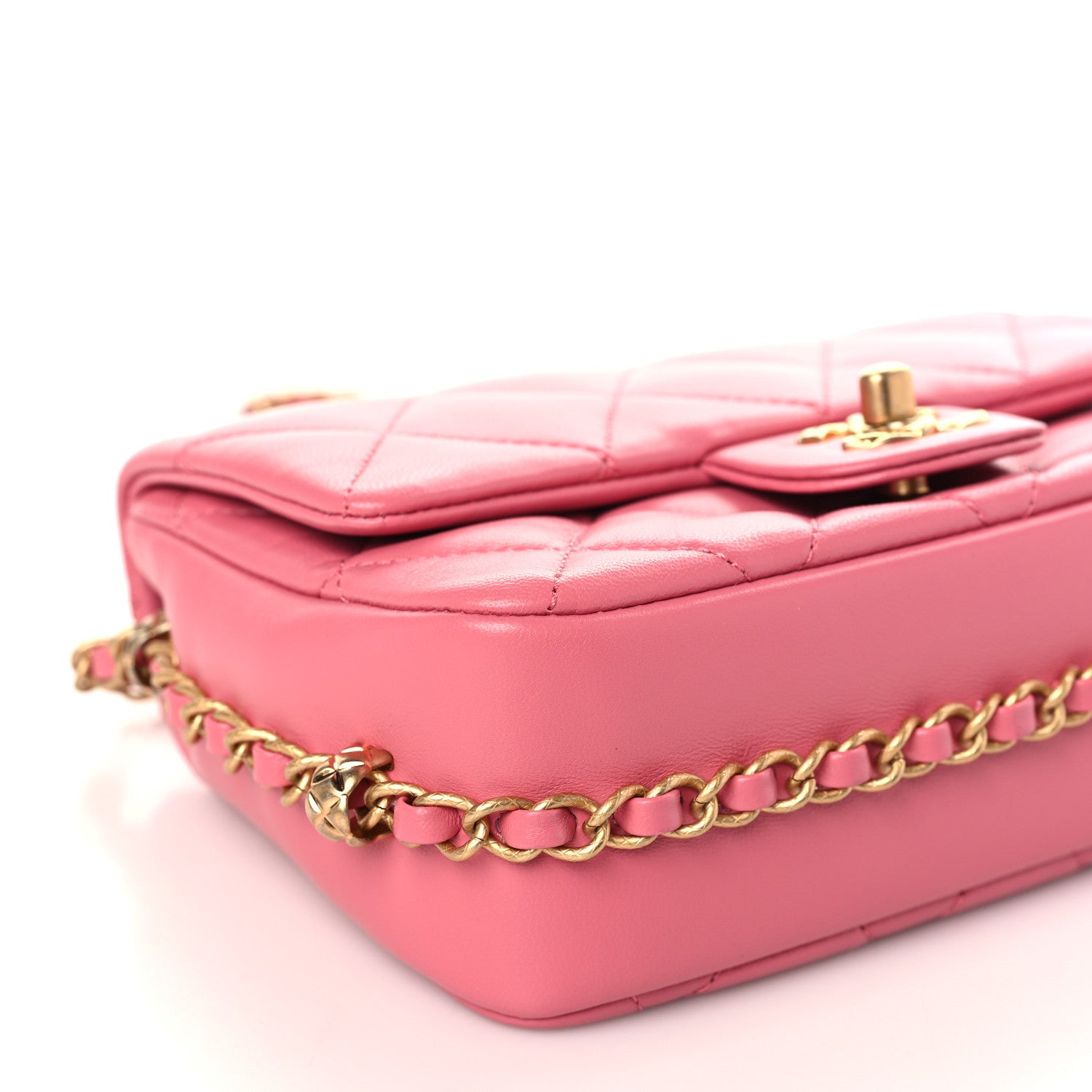 Chanel Lambskin Quilted CC Small Dynasty Flap Pink 8 of 9