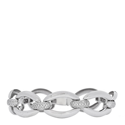 Parker & West by FASHIONPHILE 18K White Gold Diamond .60ct Oval Link Bracelet 1 of 7