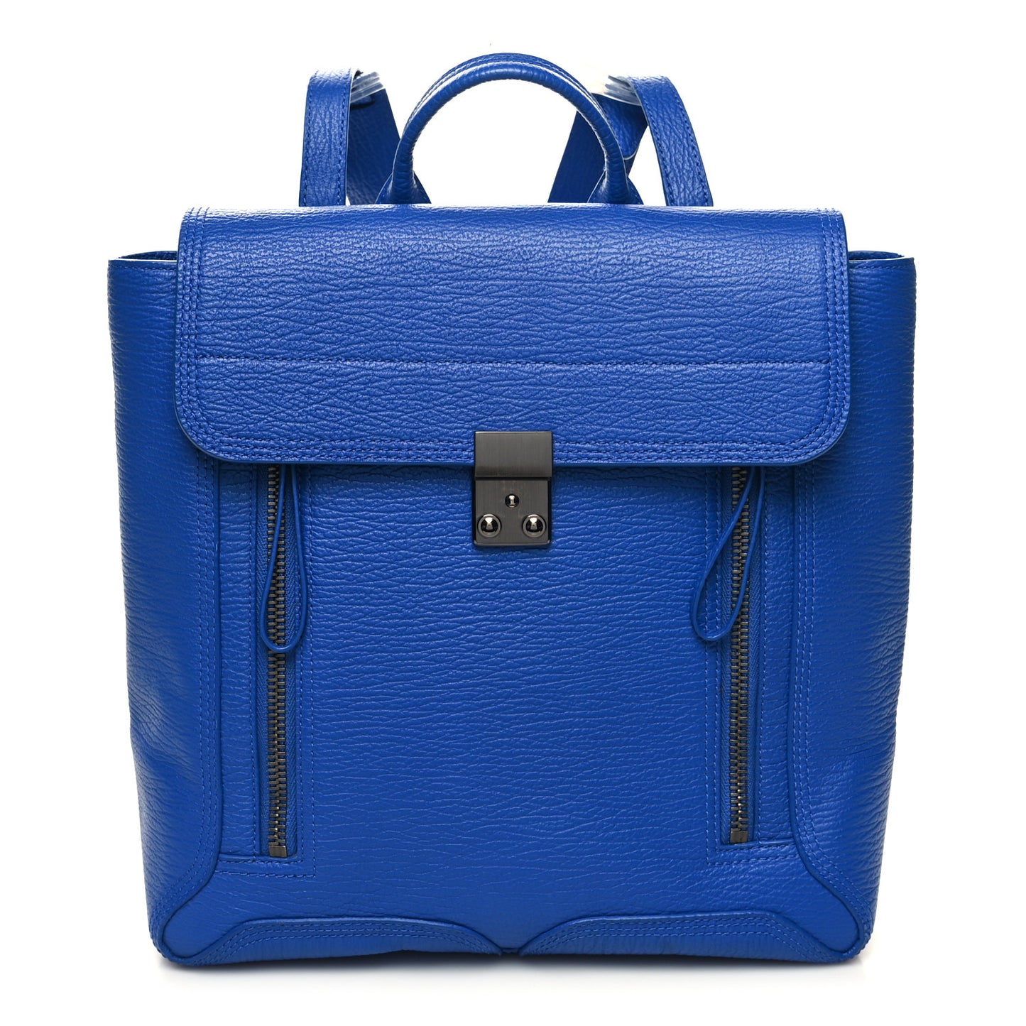 Textured Calfskin Pashli Backpack Cobalt