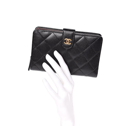 Chanel Caviar Quilted Zipped Pocket Wallet Black 2 of 9