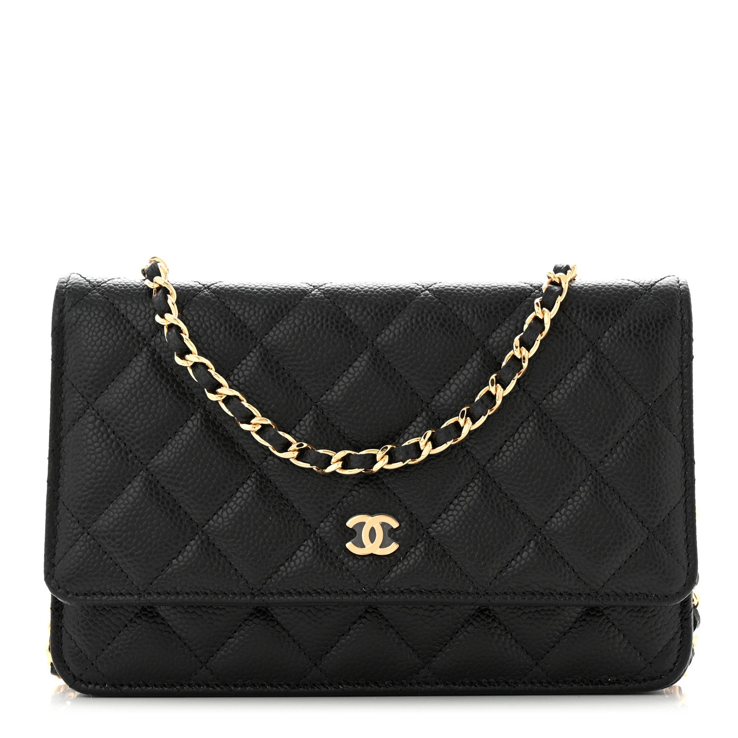 Chanel Caviar Quilted Wallet on Chain WOC Black 1 of 12
