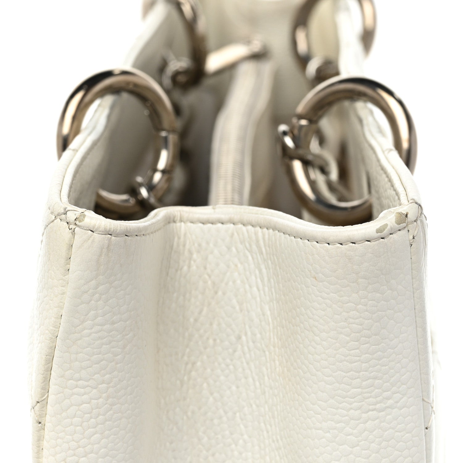 Chanel Caviar Quilted Grand Shopping Tote GST White 24 of 24