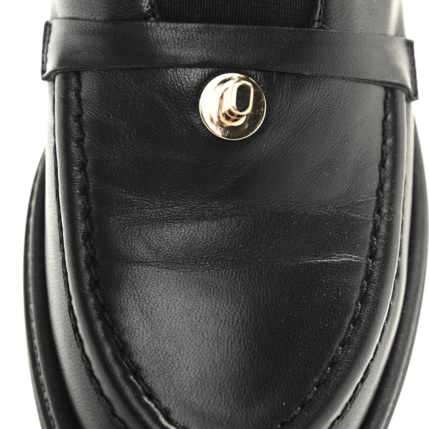 Lambskin Quilted CC Turnlock Loafers 35 Black
