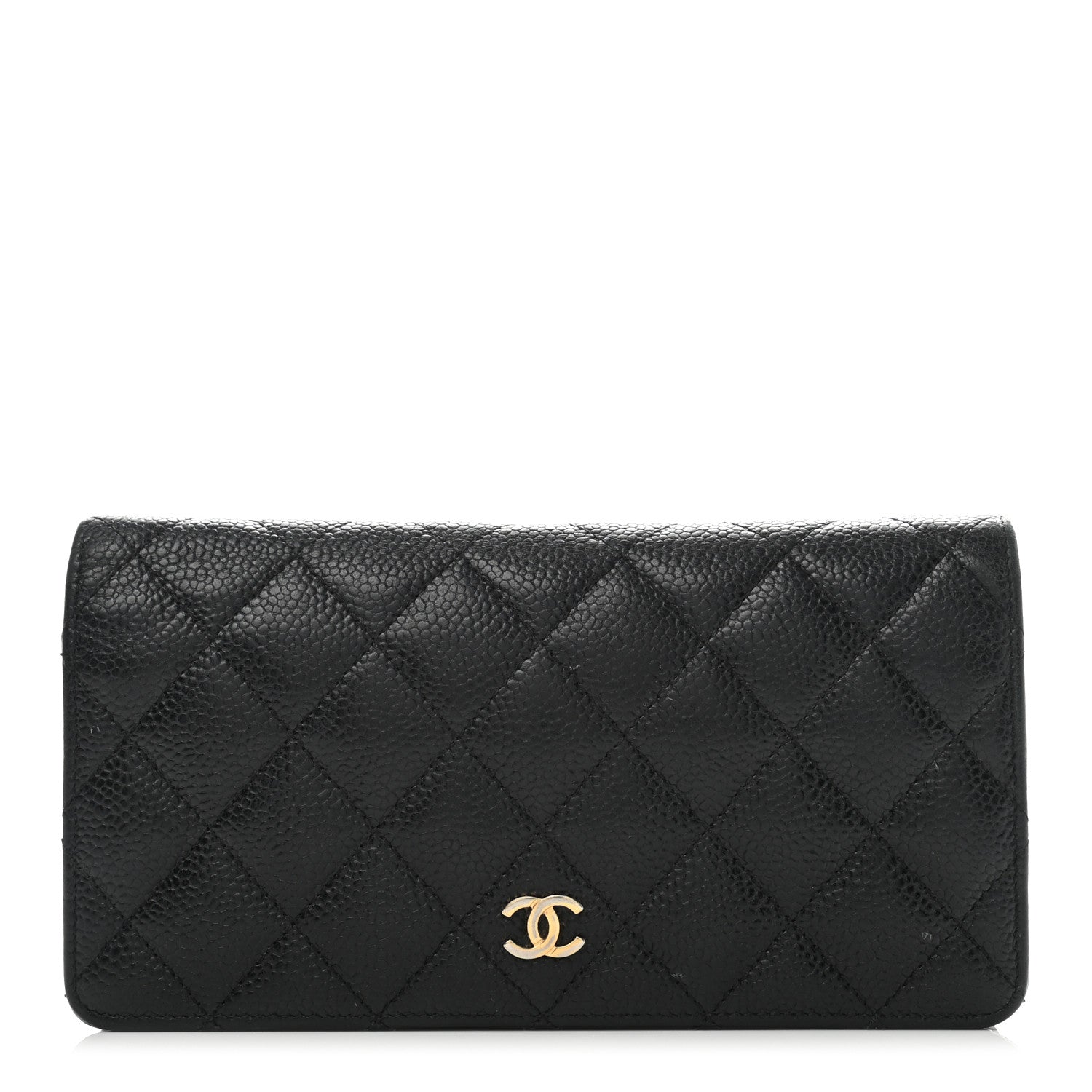 Chanel Caviar Quilted Yen Wallet Black 1 of 16