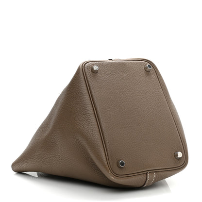 Hermes Taurillon Clemence Picotin Lock 18 PM Etoupe 4 of 11
