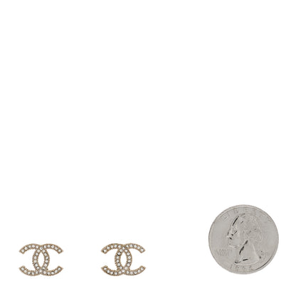 Chanel Crystal CC Earrings Silver 2 of 5