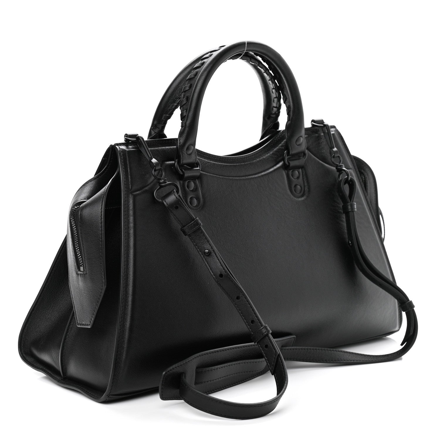 Balenciaga Cake Calfskin Tonal Hardware Neo Classic City Black 3 of 12