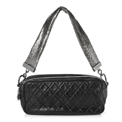 Chanel Lambskin Quilted Chain Mail Camera Case Black 1 of 7