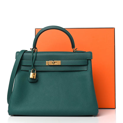 Hermes Togo Kelly Retourne 32 Malachite 11 of 11