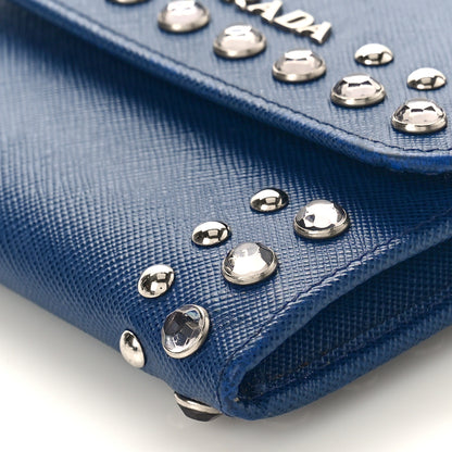 Prada Saffiano Crystal Card Holder 7 of 7