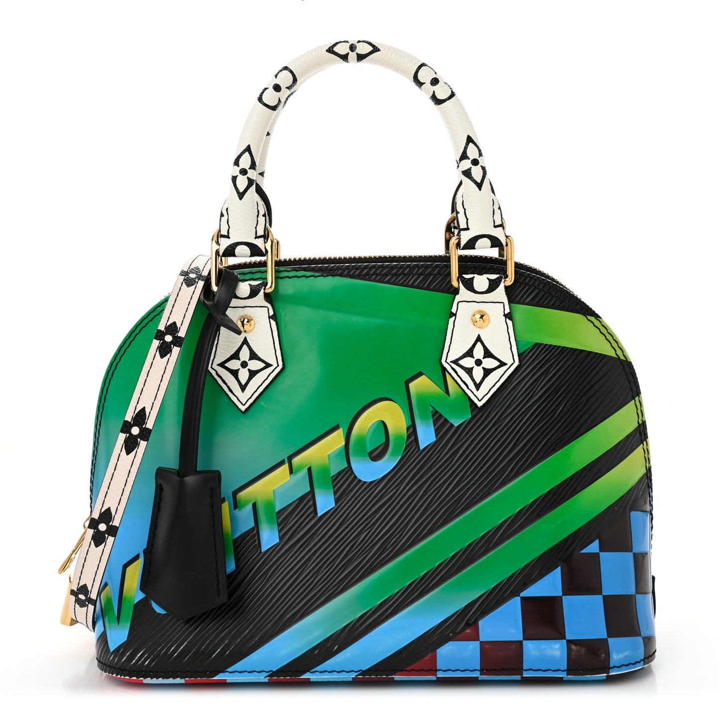 Epi Damier Race Alma BB Blue Vert