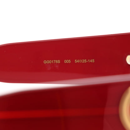 Gucci Square Web Frame GG0178S Sunglasses Red 5 of 7