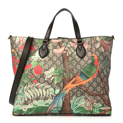 Gucci Soft GG Supreme Monogram Tian Medium Crossbody Tote Beige Multicolor New Acero 1 of 10