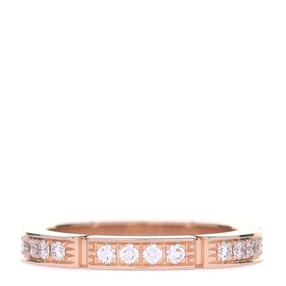 Cartier 18K Pink Gold Diamond Maillon Panthere Wedding Band Ring 47 4 1 of 6
