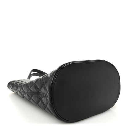 Balenciaga Calfskin Quilted Paris Shopper Tote Black 4 of 12