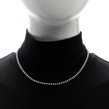 Tiffany Sterling Silver 4mm Beads Toggle Necklace 2 of 5