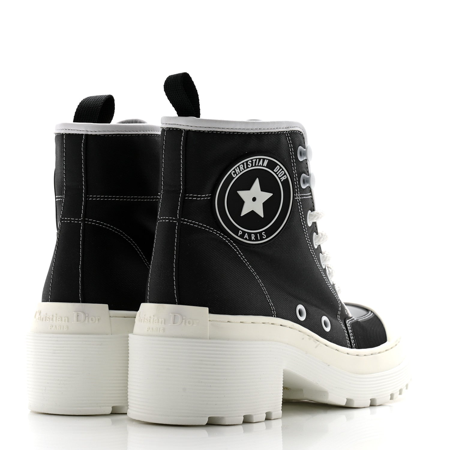 Christian Dior Technical Fabric D-Rise 35mm Boots 35.5 Black White 4 of 10