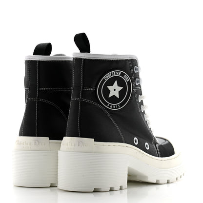 Christian Dior Technical Fabric D-Rise 35mm Boots 35.5 Black White 4 of 10