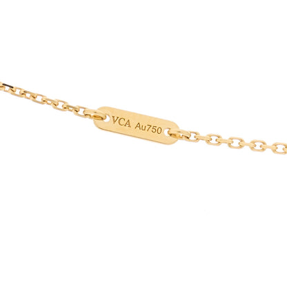 Van Cleef & Arpels 18K Yellow Gold Mother of Pearl Sweet Alhambra Butterfly Pendant Necklace 5 of 6