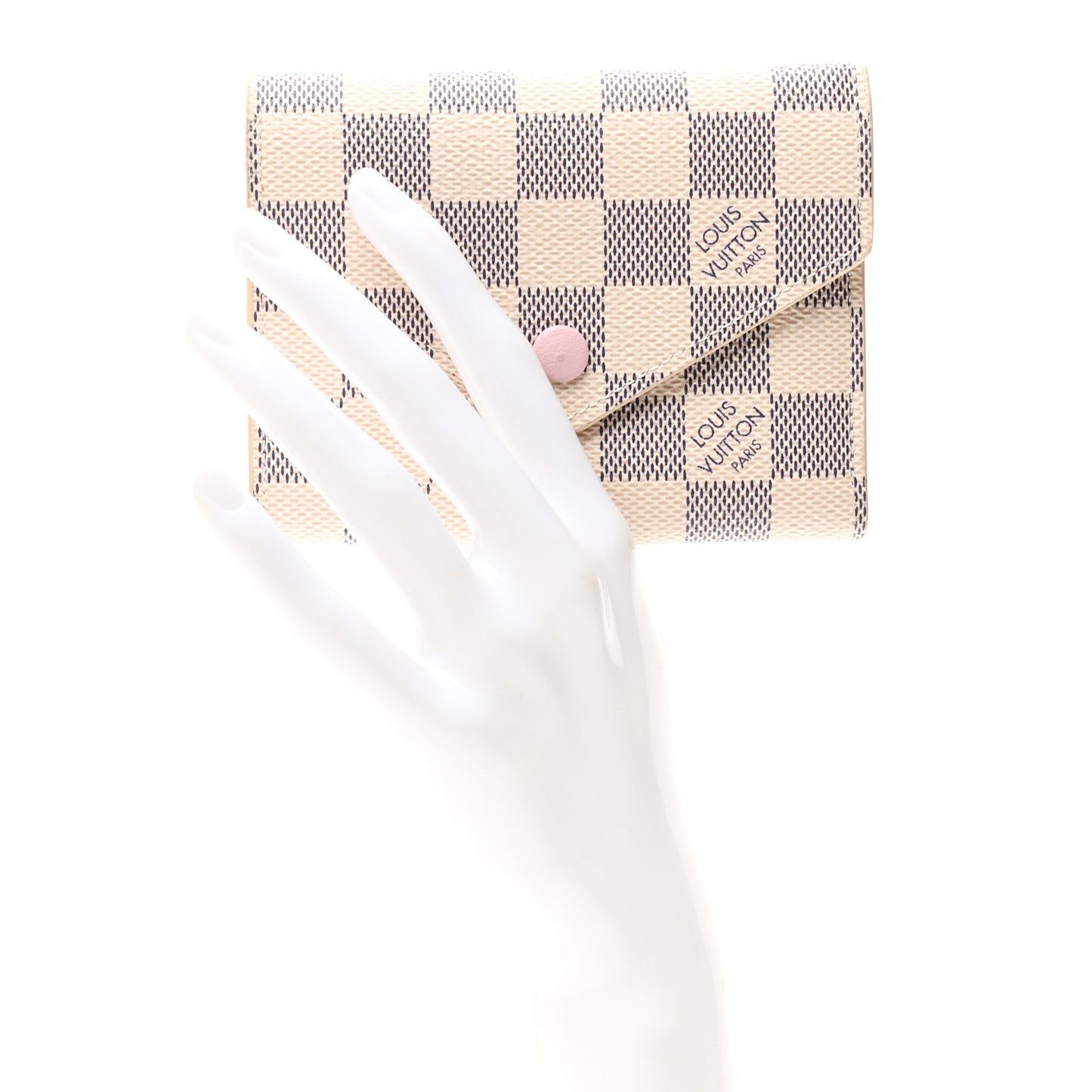 Damier Azur Victorine Wallet Rose Ballerine