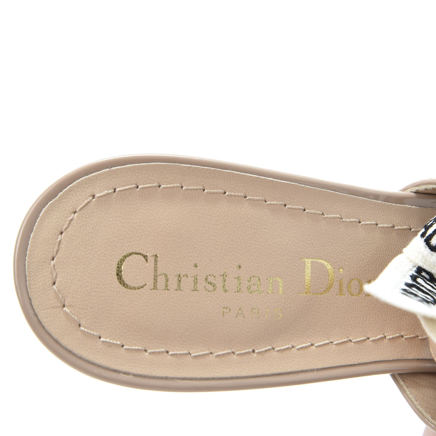 Christian Dior Patent Ribbon J'Adior Slingback 65mm Pumps 37 Nude 6 of 9