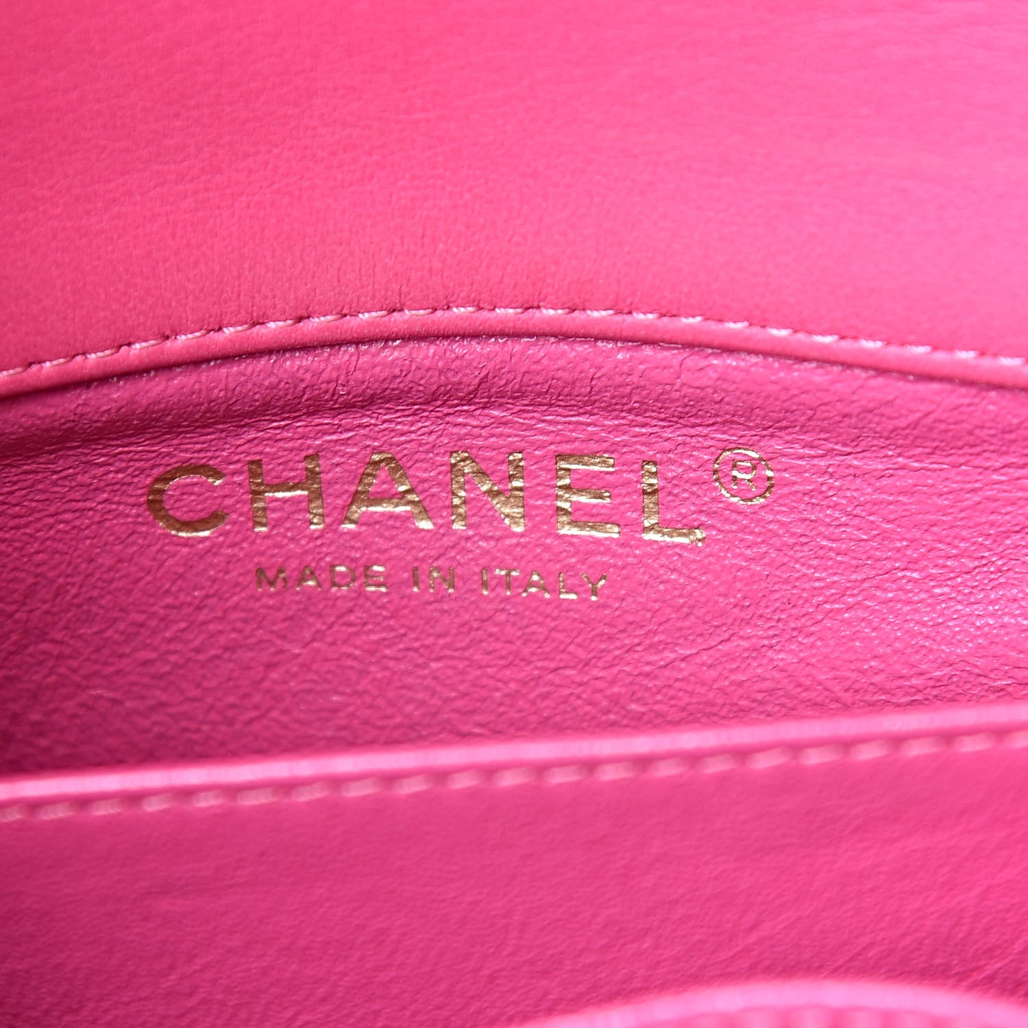 Chanel Lambskin Chevron Quilted Extra Mini Flap Dark Pink 6 of 15