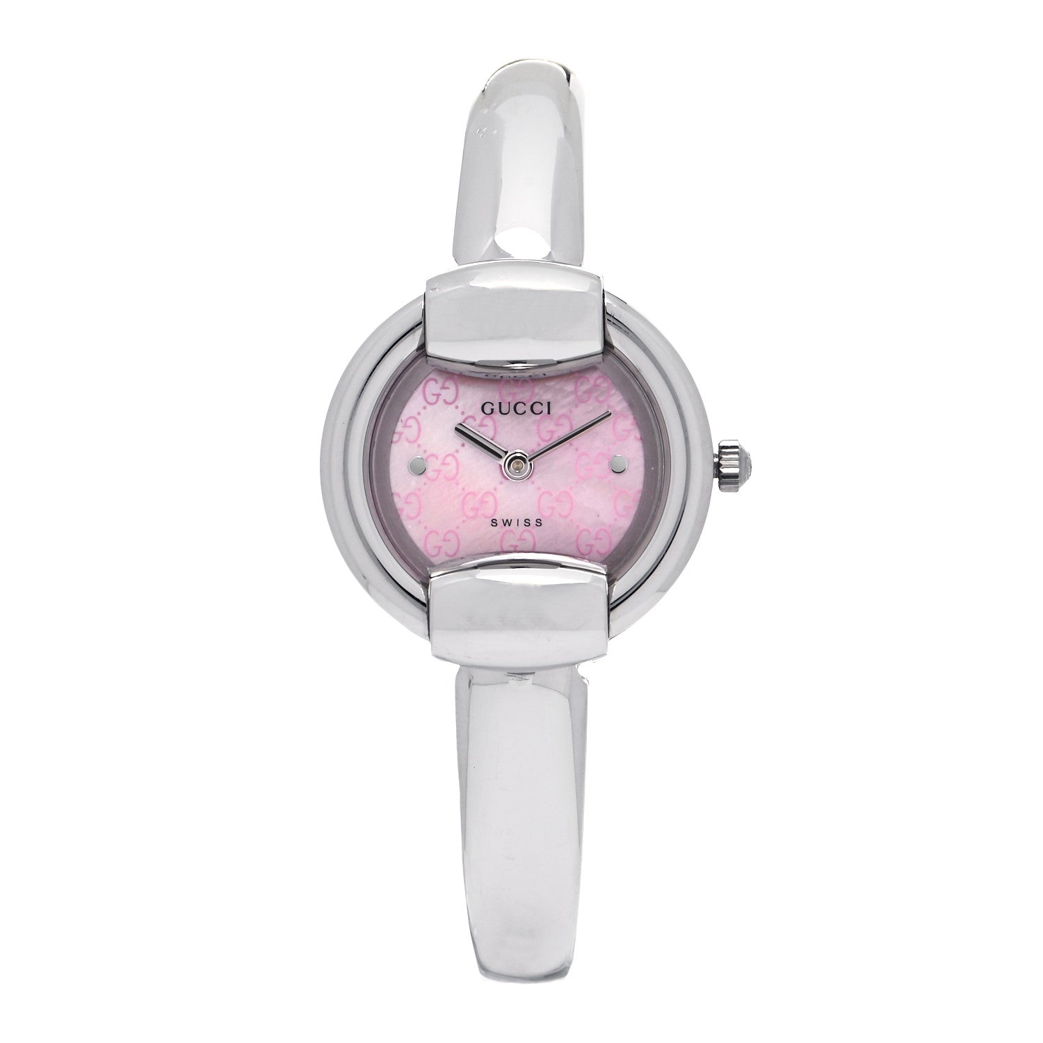 Gucci Stainless Steel Pink Mother of Pearl 25mm 1400L Quartz Watch 1 of 4