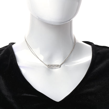 Messika 18K White Gold Diamond Move Double Chain Pave Necklace 2 of 10