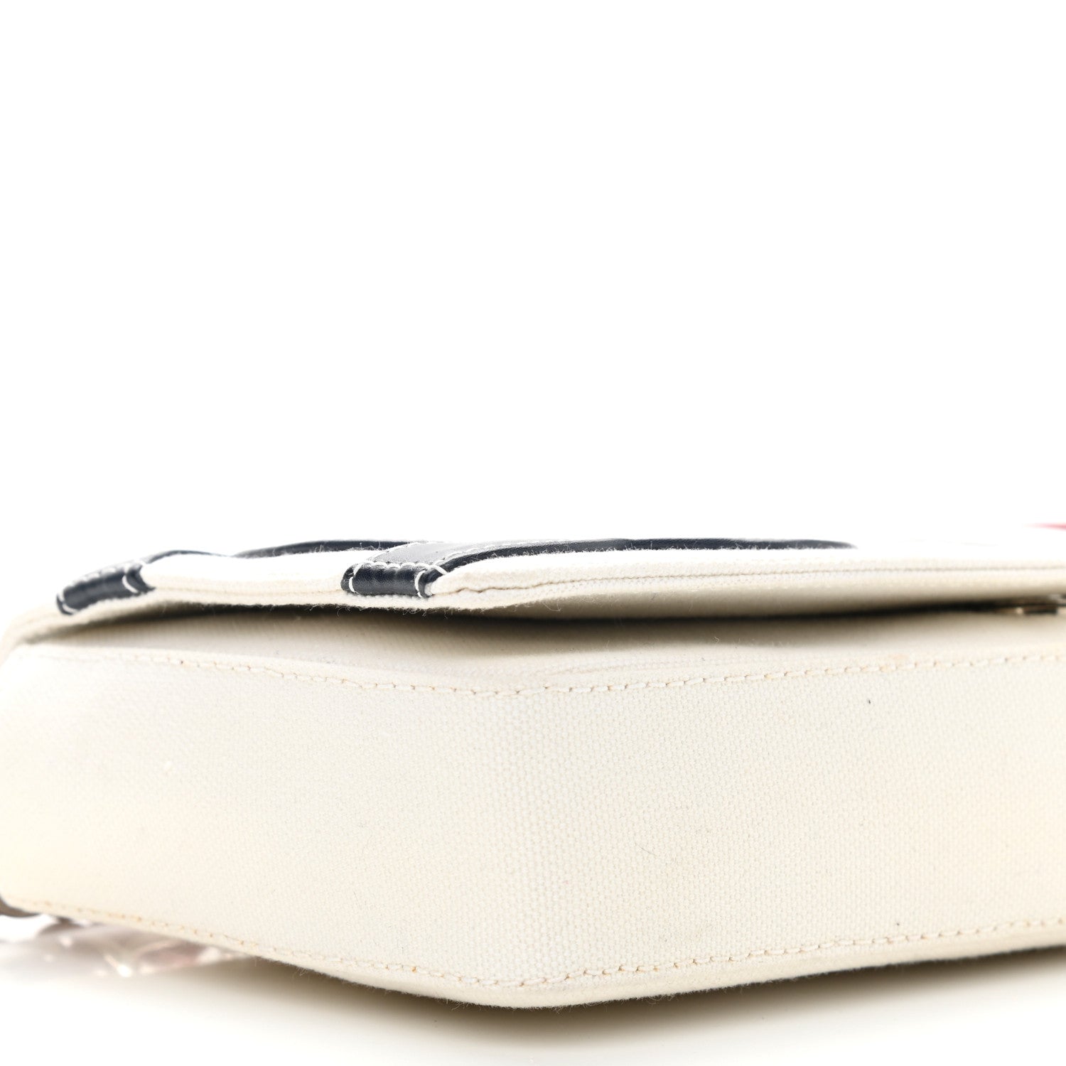 Chanel Metallic Lambskin Canvas CC N°5 Flap White 9 of 10