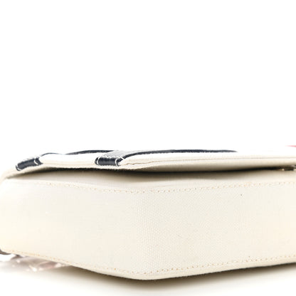 Chanel Metallic Lambskin Canvas CC N°5 Flap White 9 of 10
