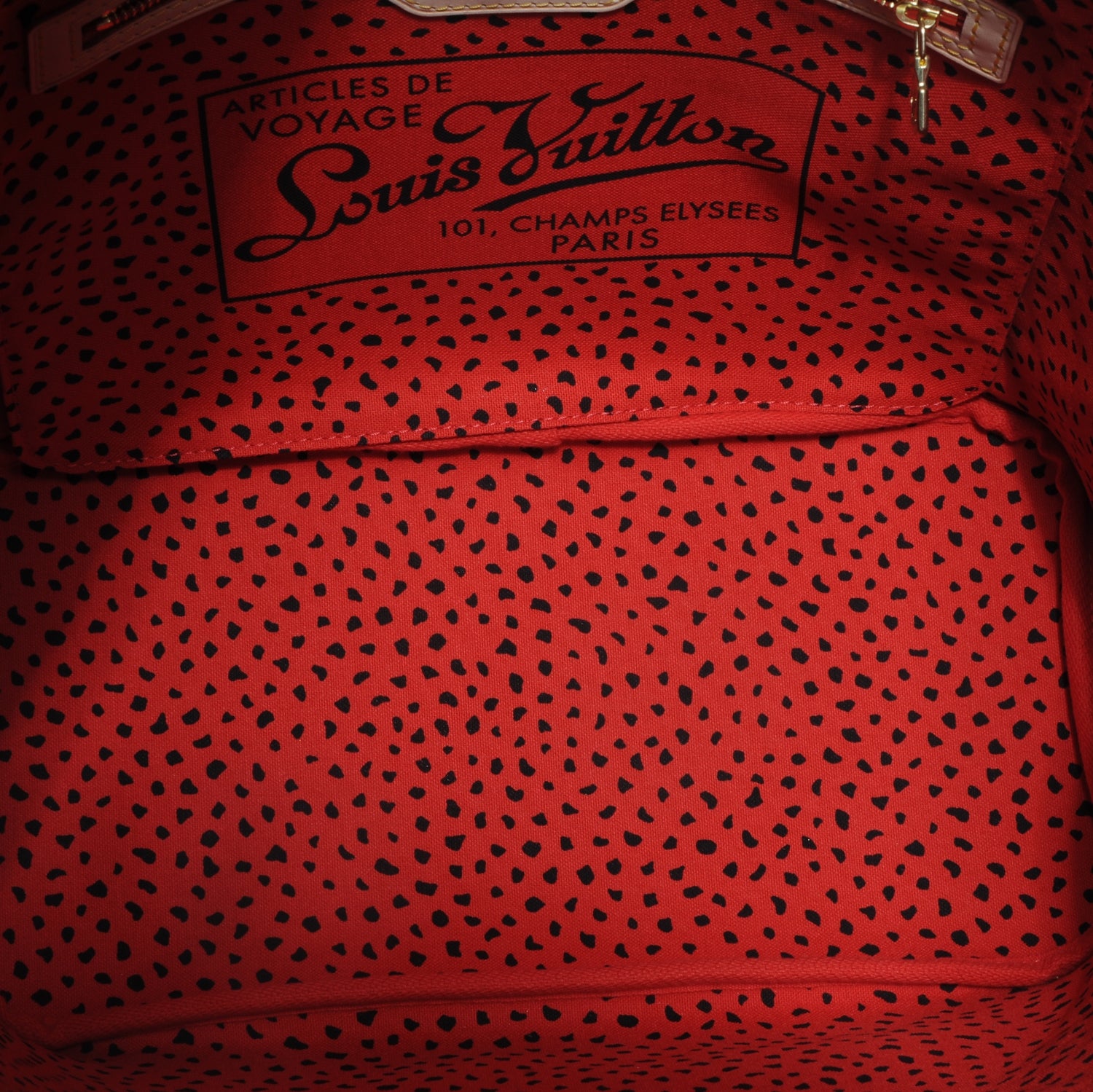 Louis Vuitton Monogram Kusama Waves Neverfull MM Red 6 of 8