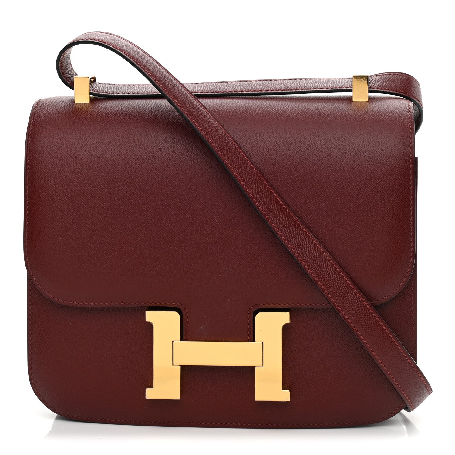 Hermes Grained Monsieur Constance 24 Rouge H 1 of 11