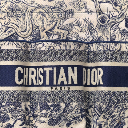 Christian Dior Canvas Embroidered Toile De Jouy Catherine Tote Blue 8 of 11