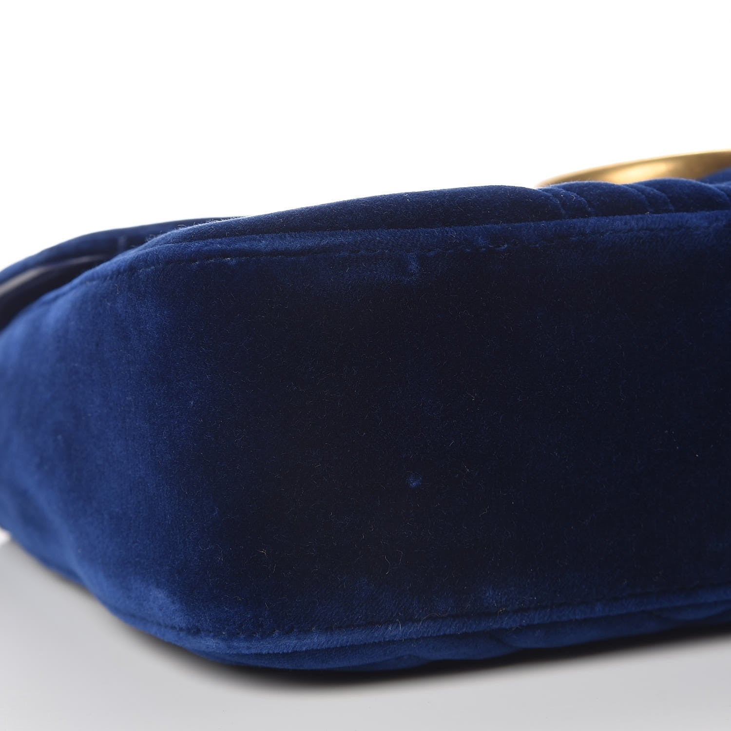 Gucci Velvet Matelasse Medium GG Marmont Shoulder Bag Cobalt Blue 8 of 9