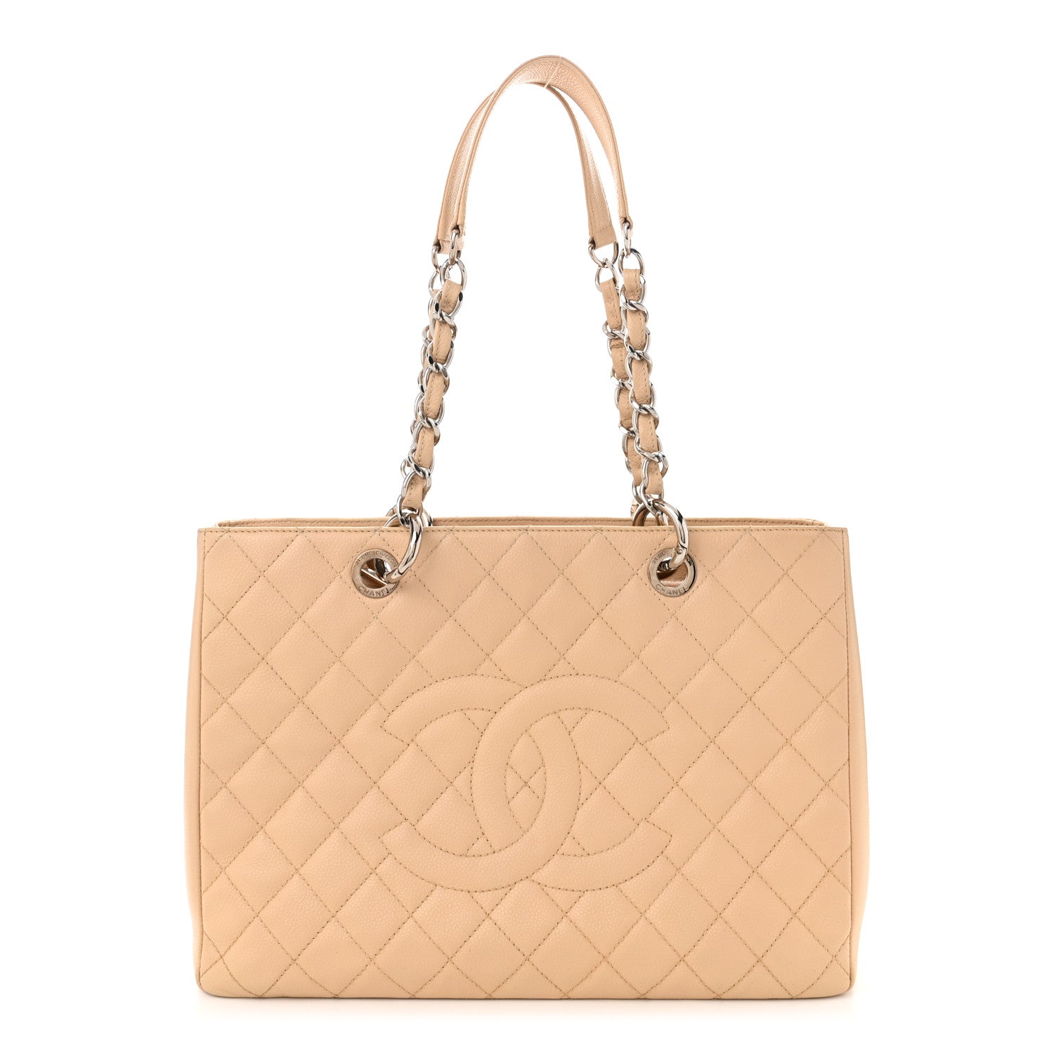 Chanel Caviar Quilted Grand Shopping Tote GST Beige Clair 1 of 13