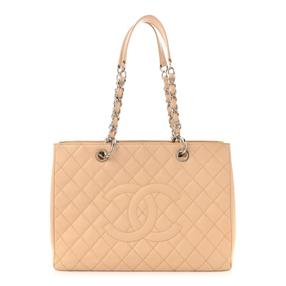 Chanel Caviar Quilted Grand Shopping Tote GST Beige Clair 1 of 13