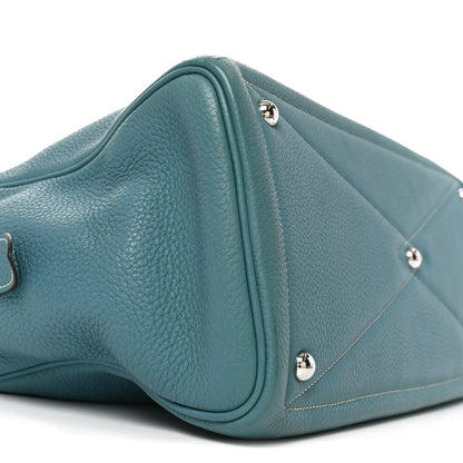 Hermes Taurillon Clemence Victoria II 35 Blue Jean 9 of 10