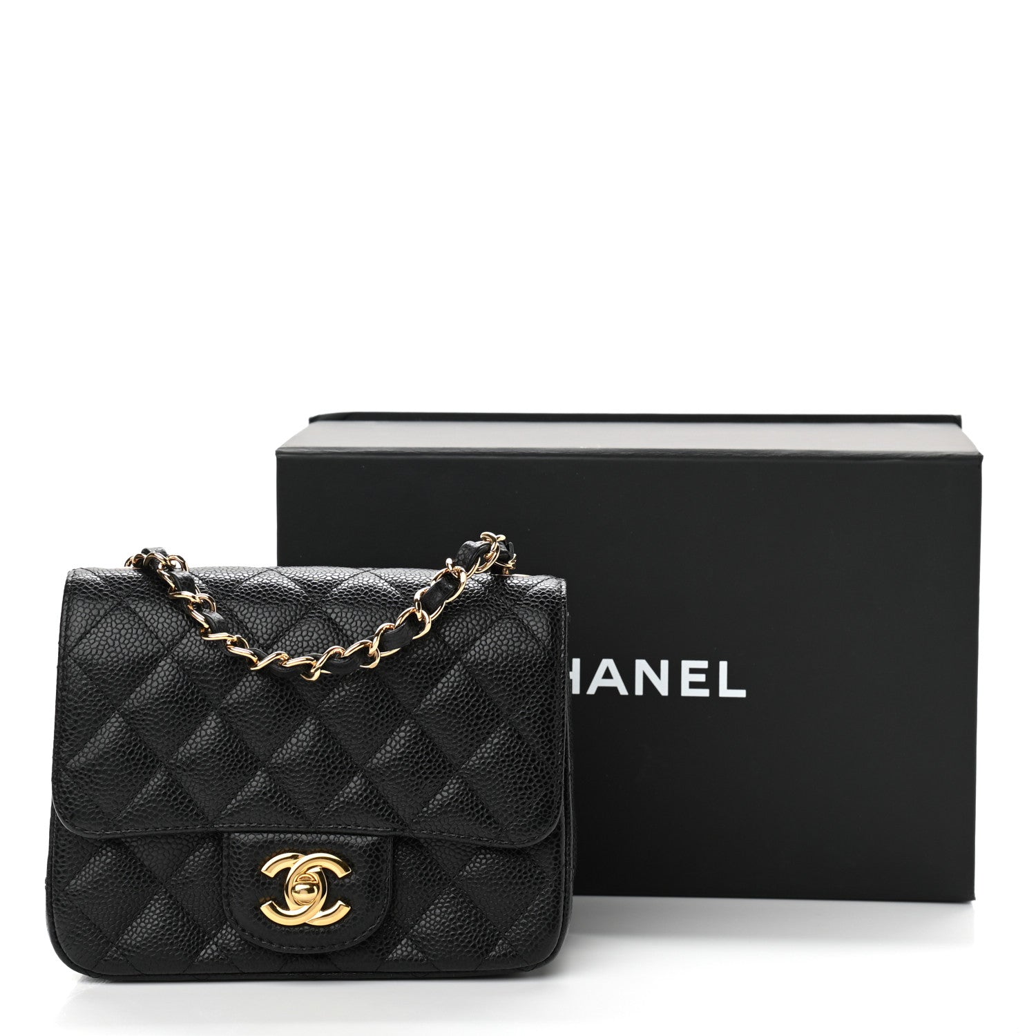 Chanel Caviar Quilted Mini Square Flap Black 12 of 12