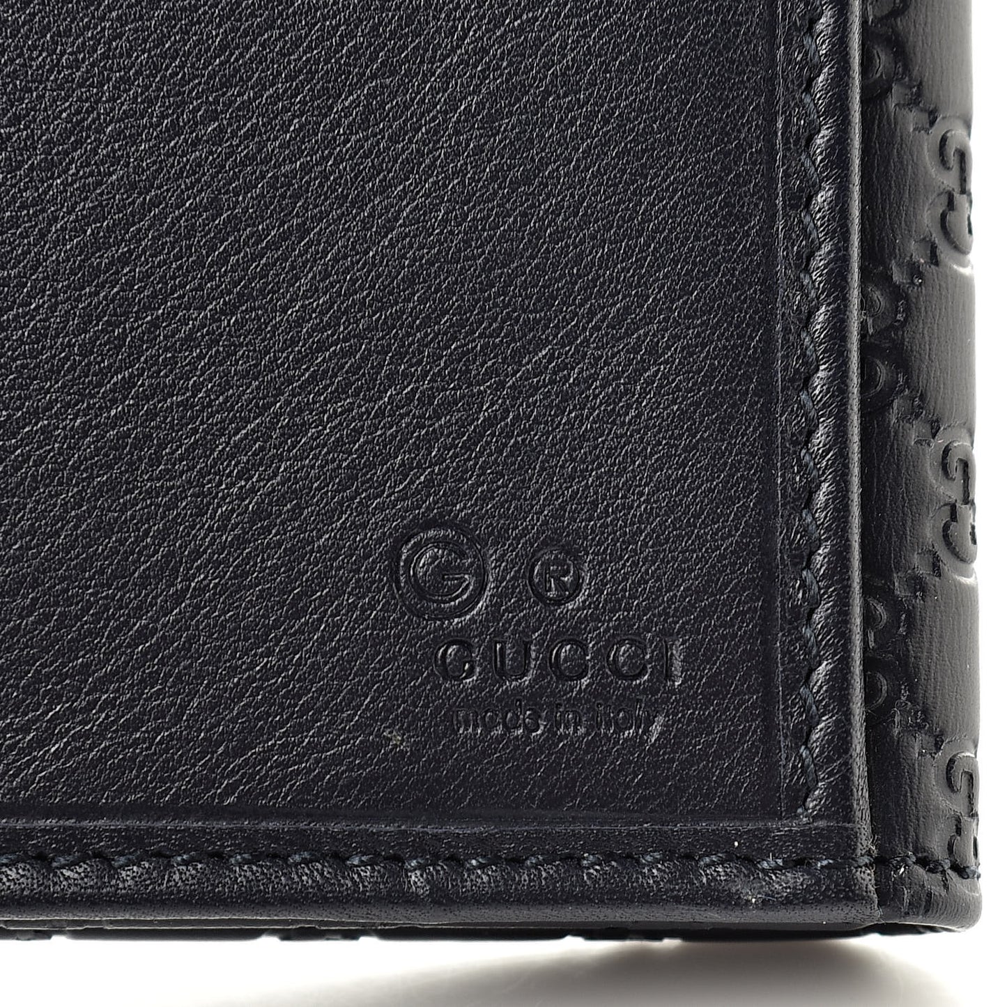 Microguccissima Continental Flap Wallet Navy