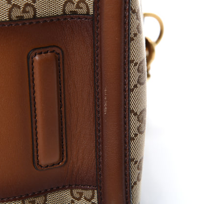 Gucci Monogram Medium Lady Web Boston Bag Beige Cuir 16 of 16