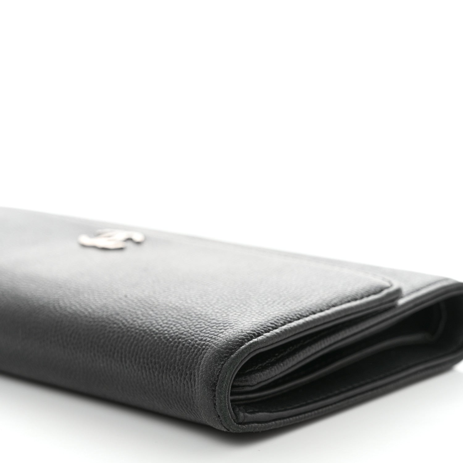 Chanel Caviar Sevruga Long Flap Wallet Black 8 of 11