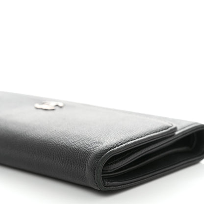 Chanel Caviar Sevruga Long Flap Wallet Black 8 of 11