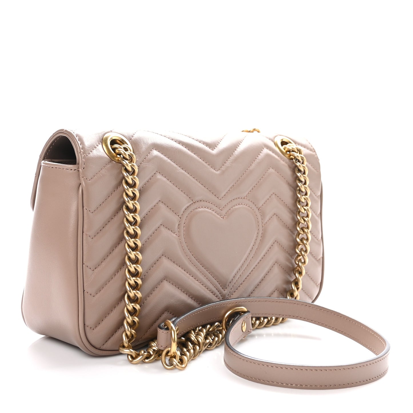 Calfskin Matelasse Small GG Marmont Shoulder Bag Porcelain Rose